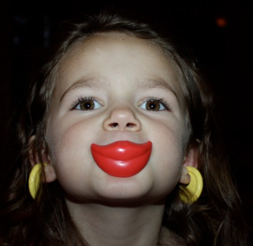 Maeve keeping us well entertained again this week.  She said she was a Mr. Potato Head clown.