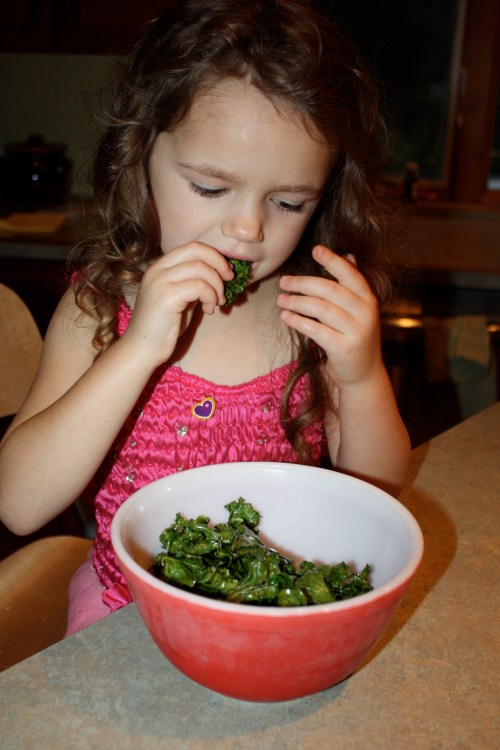 Eating Kale like potato chips!