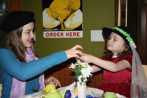 Maeve had a great time with her friend Emma while we harvested greens.  thank you Emma!