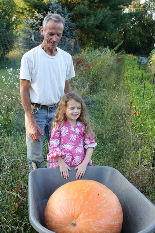 He's up and ready to be taken out of the garden.