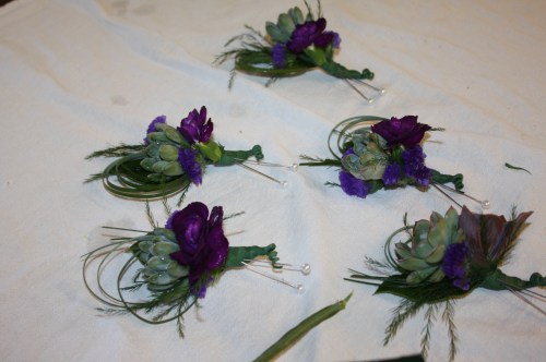 Fun succulent boutonniere.