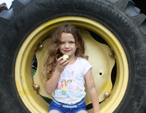 Maeve taking a snack break.