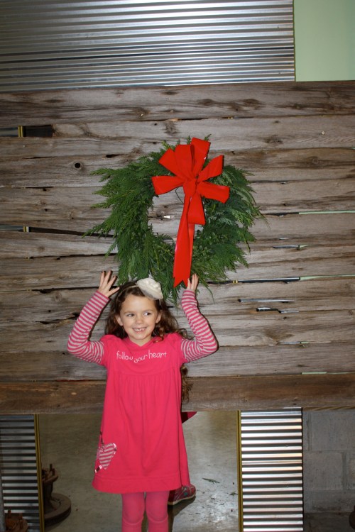 Maeve and Scott even make a wreath this year at 1 of the workshops and it hangs on our garage door to greet friends.